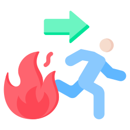 wyjście pożarowe ikona
