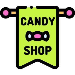 negozio di caramelle icona
