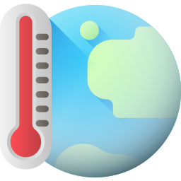 il riscaldamento globale icona