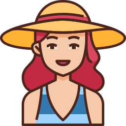 cappello da spiaggia icona