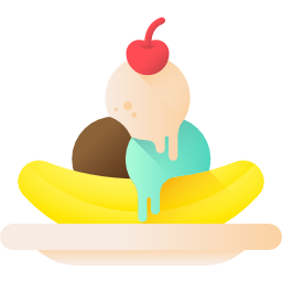 Банановый сплит иконка