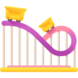 Roller coaster icon