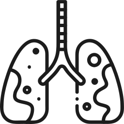 danos pulmonares Ícone