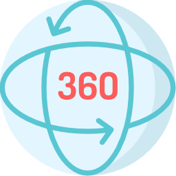 360 degrees icon