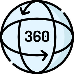 360 graus Ícone