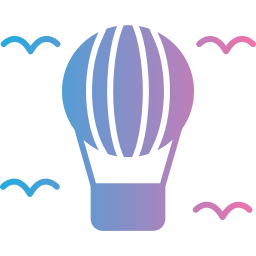 Hot air balloon icon