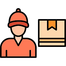 Delivery man icon