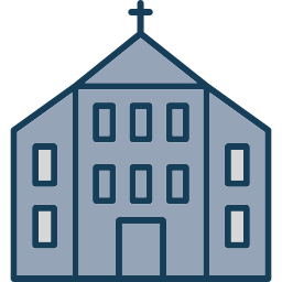 budynek kościoła ikona