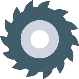 Rolling saw icon