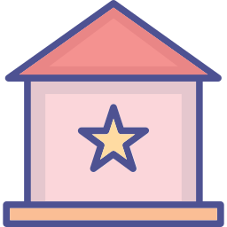 estrella en casa icono