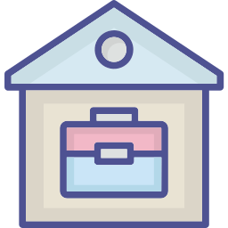 House with bag icon
