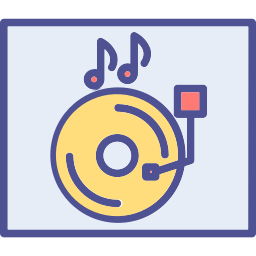 disco fonográfico de vinilo icono