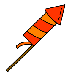 Rocket fireworks icon