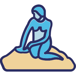 zeemeermin standbeeld icoon