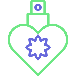 Perfume with heart icon