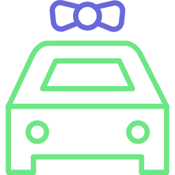 Car with bow icon