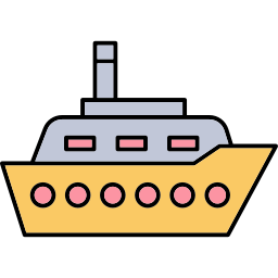 bateau militaire Icône