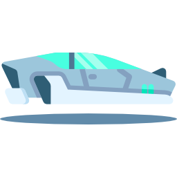 auto flotante icono