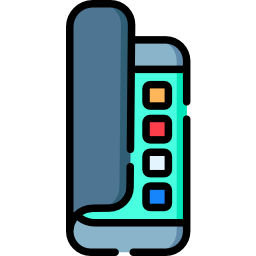 teléfono flexible icono