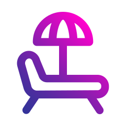 Beach chair icon