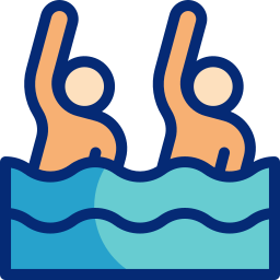 synchroon zwemmen icoon