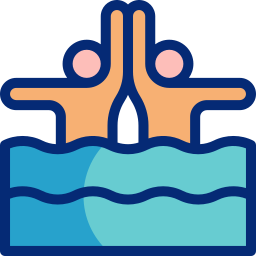 natación sincronizada icono