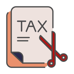 reducir el pago de impuestos icono