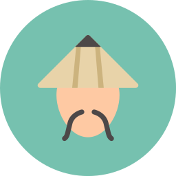 chapeau en bambou Icône