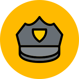 gorra de policia icono