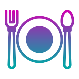 Обеденная тарелка иконка