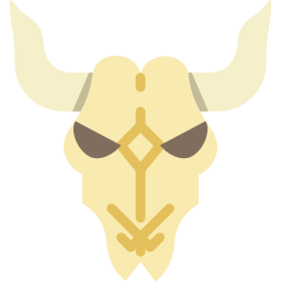 cráneo de ganado icono