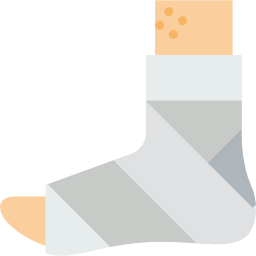 Plastered foot icon