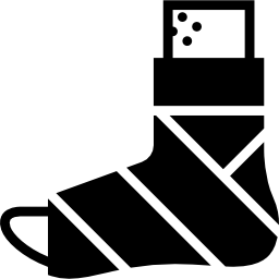 Plastered foot icon