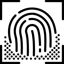 Fingerprint scan icon