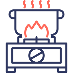 estufa de cocina icono