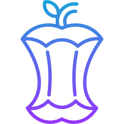 corazón de manzana icono