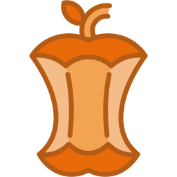 corazón de manzana icono