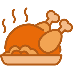 Roast chicken icon