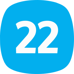 número 22 icono