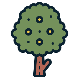 Árbol de frutas icono