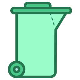 cubo de basura icono