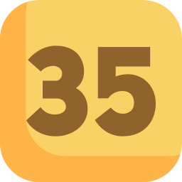 Thirty five icon