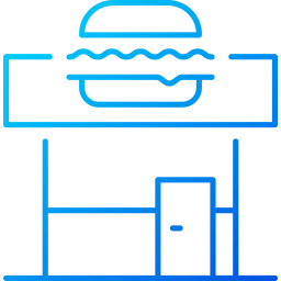 negozio di hamburger icona