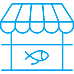 Торговец рыбой иконка