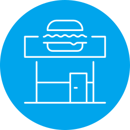 negozio di hamburger icona