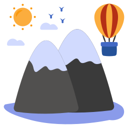 Hot air balloon icon