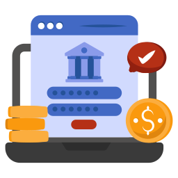 Online bank icon