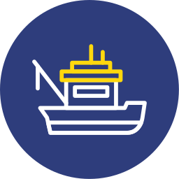 Fishing boat icon