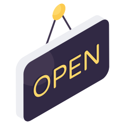 Open sign icon