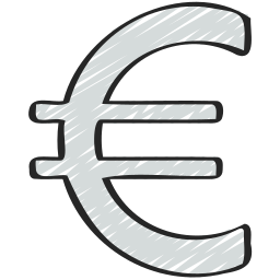 signe de l'euro Icône